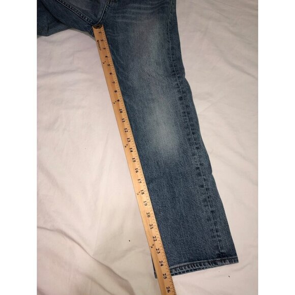 Lucky Remade Pins Stacked Waist Jeans Size 26 US 2 Blue Cropped High Rise Frayed - Picture 6 of 12